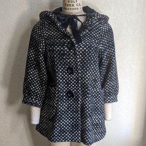 Wool Oversized Hood Tea Length Sleeves Coat